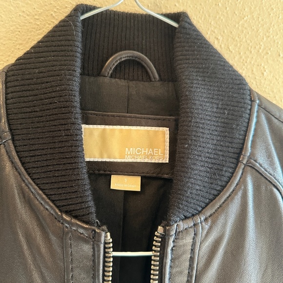 Michael Kors Authentic Leather Jacket Small EUC - Picture 4 of 6
